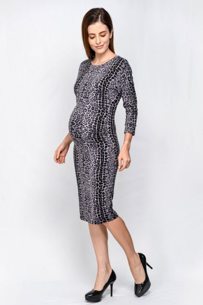 Dolman Sleeve Maternity Midi Dress