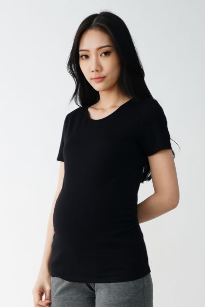 Perfect Fit S/S R-Neck Maternity Top