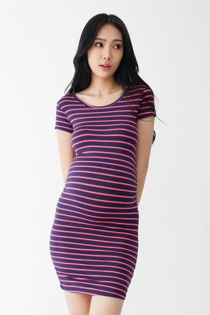 Stripe Perfect Fit Midi Dress