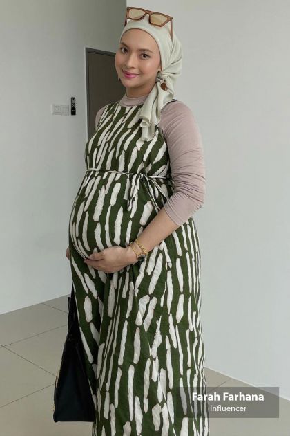Sleeveless Sash Tie Maternity Long Dress