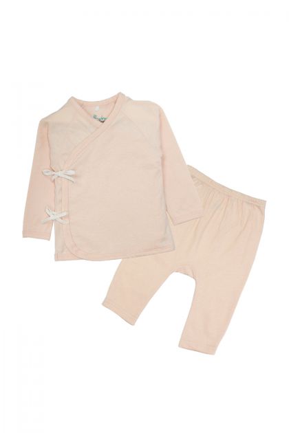 Newborn Baby Pink Wrap Pyjamas & Pink Sleeping Gown Set