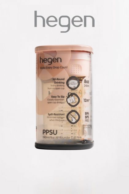 HEGEN PCTO™ 240ml/8oz All-Rounder Cup PPSU (Pink)